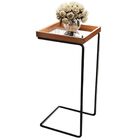 Mesa Apoio Lateral Espelhada Para Sofá Pé Preto Larflex Casta