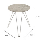 Mesa Apoio Lateral Metal Sala Redonda Benno