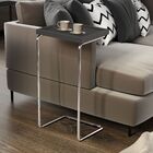 Mesa Apoio Lateral Para Sofá Pé Cromado Larflex Laca Concreto