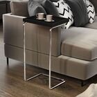 Mesa Apoio Lateral Para Sofá Pé Cromado Larflex Laca Preto