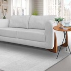 Mesa Apoio Lateral Redonda Pé Metal 60cm Madeira Maciça Decor