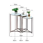 Mesa Apoio Lateral Redonda Sala Sofa Trio