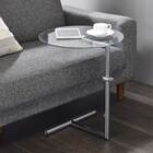 Mesa Apoio Lateral Sofá Redonda Metal Vidro Leonie