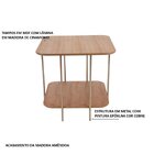 Mesa Apoio Onix Baixa Metal E Madeira Amêndoa/cobre