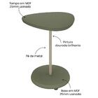 Mesa Apoio Para Sala De Estar 45 Cm Arly