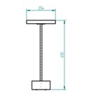 Mesa Apoio Valentin Alta  Preto