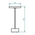 Mesa Apoio Valentin Média  Preto