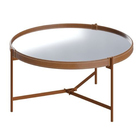 Mesa Aqua Centro Grande - Espelho/cobre