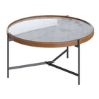 Mesa Aqua Centro Pequena - Mármore White/grafite