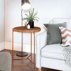 Mesa Aqua Lateral Pequena - Freijó/cobre