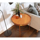 Mesa Aqua Lateral Pequena - Nature/cobre