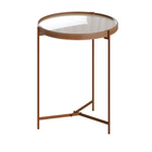 Mesa Aqua Lateral Pequena - Off White/cobre