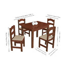 Mesa Arauna Com 4 Cadeiras Primavera