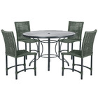 Mesa Ascoli 100 Cm Com 4 Cadeiras Cannes De Alumínio, Pintura