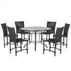 Mesa Ascoli 120 Cm Com 6 Cadeiras Cannes De Alumínio, Pintura