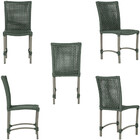 Mesa Ascoli 120 Cm Com 6 Cadeiras Cannes De Alumínio, Pintura