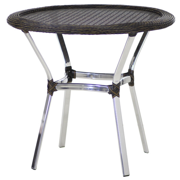 Mesa Ascoli Em Alumínio Com O Tampo Tramado Para Cozinha, Edí