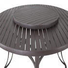 Mesa Ascoli Tampo Giratório 1,50m Em Alumínio Para Cozinha, E