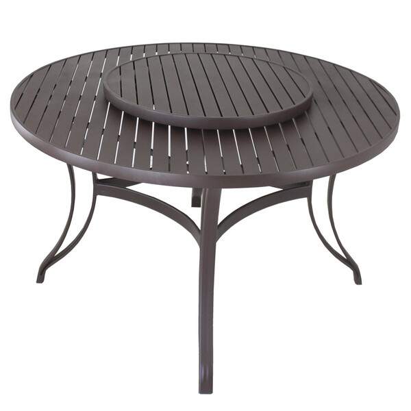 Mesa Ascoli Tampo Giratório 1,50m Em Alumínio Para Cozinha, E