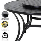 Mesa Ascoli Tampo Giratório 1,50m Em Alumínio Para Cozinha, E