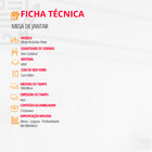 Mesa Aster 180 Cm Tampo Em Mdf E Vidro Com Canto Reto