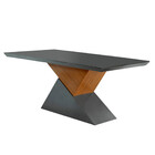 Mesa Aster 180 Tampo Em Mdf Canto Reto Com 6 Cadeiras Liz Mod