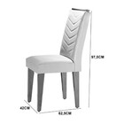 Mesa Aster 180 Tampo Em Mdf Canto Reto Com 6 Cadeiras Liz Mod