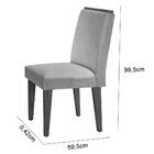 Mesa Aster 180 Tampo Em Mdf Canto Reto Com 6 Cadeiras Lunara