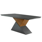 Mesa Aster 180 Tampo Em Mdf E Vidro Com 6 Cadeiras Liz Moderna