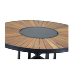 Mesa Atenas Com Prato Giratório Em Aluminio Trama Original