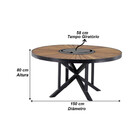 Mesa Atenas Com Prato Giratório Em Aluminio Trama Original