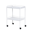 Mesa Auxiliar 40 X 60 X 80 Com Varanda E Rodizios Pintura Epo