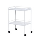 Mesa Auxiliar 40 X 60 X 80 Com Varanda E Rodizios Pintura Epo