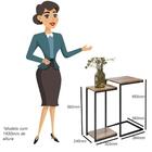 Mesa Auxiliar Aurora - 2 Peças