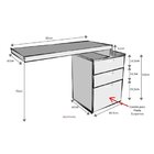 Mesa Auxiliar Com Gaveteiro Pedestal Pasta Suspensa E Natus 1