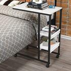 Mesa Auxiliar Com Rodinhas Preto Branco Fit Art Panta