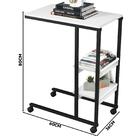 Mesa Auxiliar Com Rodinhas Preto Branco Fit Art Panta