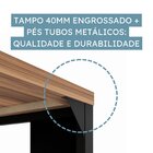Mesa Auxiliar Direita/esquerda– Pé Quadro 90x45x73,5cm Marrom