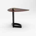 Mesa Auxiliar Em Aço/mdf 63,6 Cm Arraia Castanho/preto