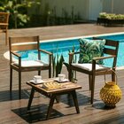 Mesa Auxiliar Em Madeira Maciça 50cmx50cm Ipanema