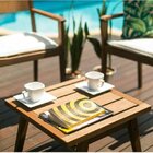 Mesa Auxiliar Em Madeira Maciça 50cmx50cm Ipanema