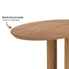 Mesa Auxiliar Lateral Orgânica Oval 100% Mdf 60cm Freijó Amad