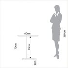 Mesa Auxiliar Lateral Orgânica Oval 100% Mdf 60cm Freijó Amad