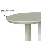 Mesa Auxiliar Lateral Orgânica Oval 100% Mdf 60cm Off White