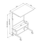 Mesa Auxiliar Móvel Com Regulagem De Altura Artetube  Montana