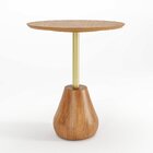 Mesa Auxiliar Tampo Em Mdf E Pés Em Madeira Maciça Duna Média