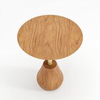 Mesa Auxiliar Tampo Em Mdf E Pés Em Madeira Maciça Duna Média