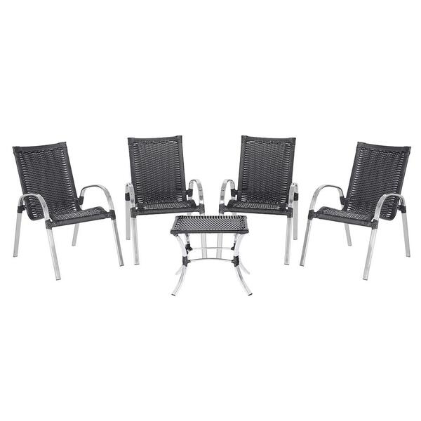 Mesa Baixa Colombia Com 4 Cadeiras Colombia Em Aluminio E Fib