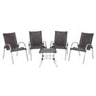 Mesa Baixa Colombia Com 4 Cadeiras Colombia Em Aluminio E Fib