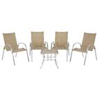 Mesa Baixa Colombia Com 4 Cadeiras Colombia Em Aluminio E Fib